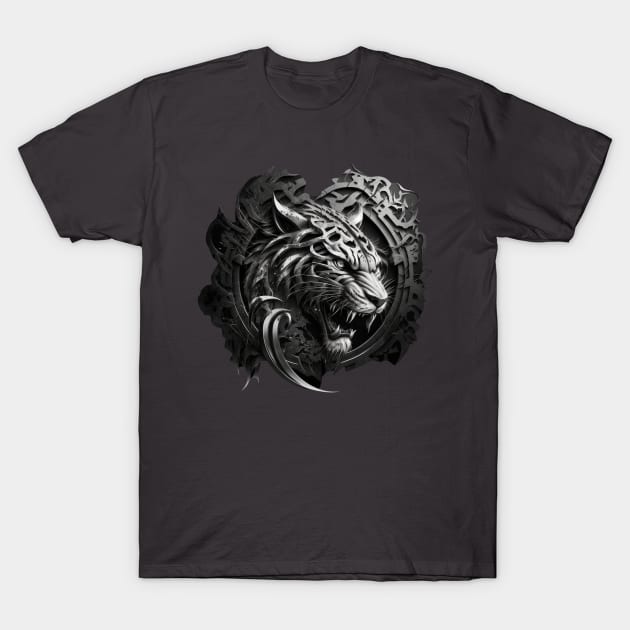 Tiger Emblem 3D T-Shirt by Just Rite Design